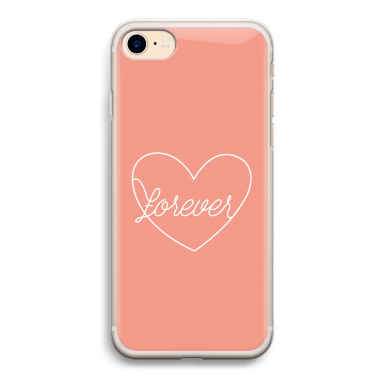 Forever heart: iPhone 7 Transparant Hoesje
