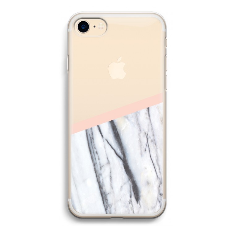 A touch of peach: iPhone 7 Transparant Hoesje
