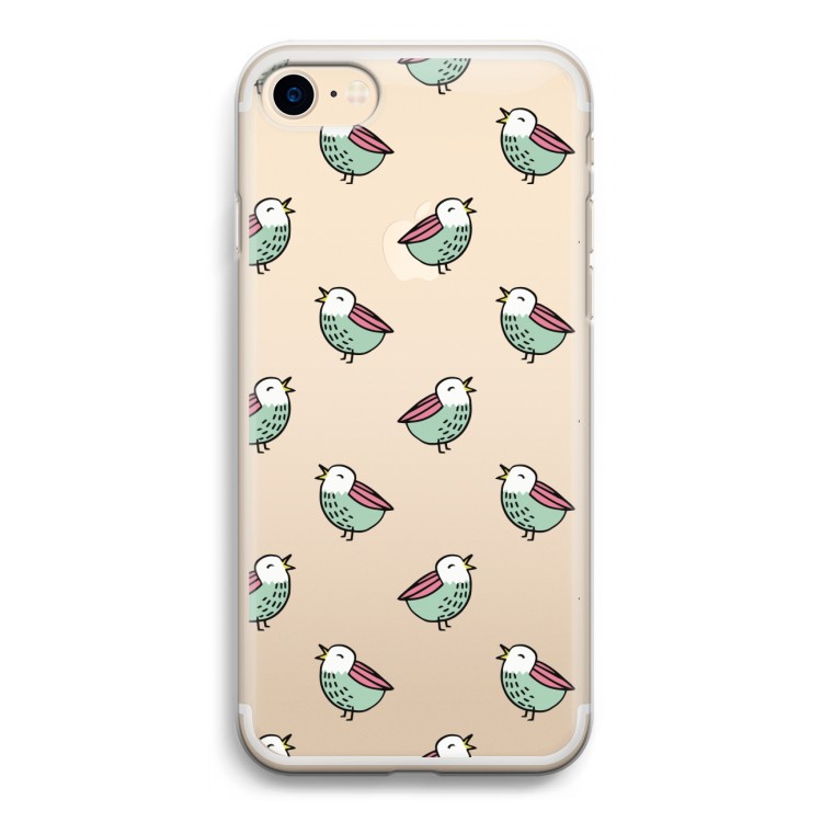 Vogeltjes: iPhone 7 Transparant Hoesje