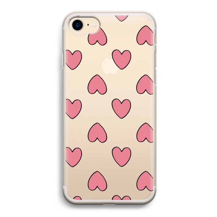 Ondersteboven verliefd: iPhone 7 Transparant Hoesje