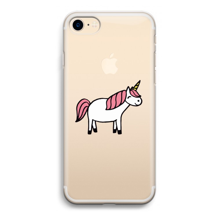 Eenhoorn: iPhone 7 Transparant Hoesje