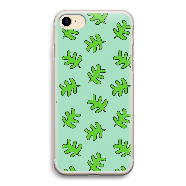 Groene blaadjes: iPhone 7 Transparant Hoesje