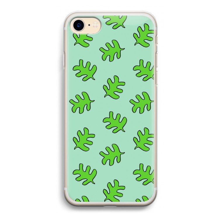 Groene blaadjes: iPhone 7 Transparant Hoesje