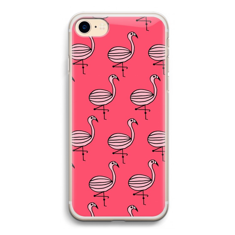 Flamingo: iPhone 7 Transparant Hoesje