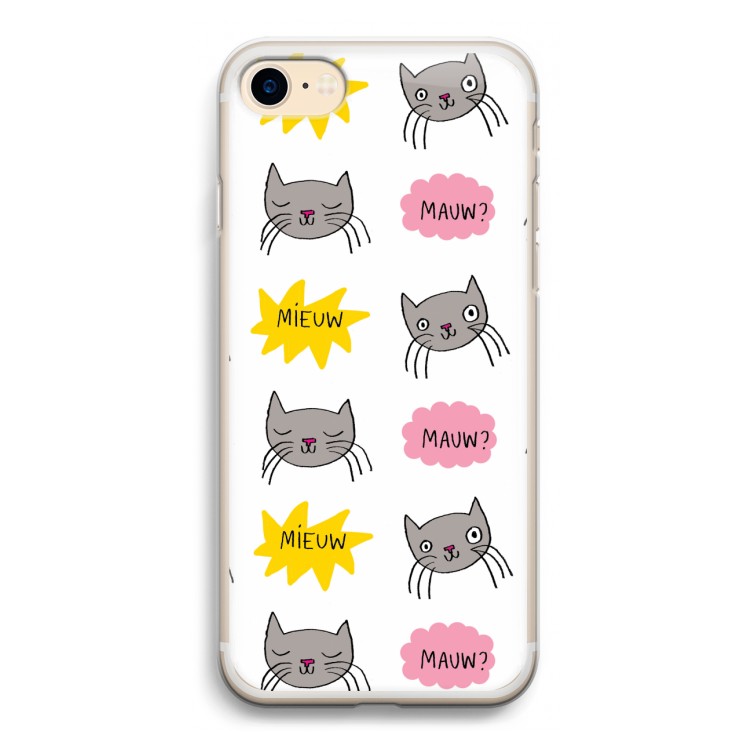 Meow: iPhone 7 Transparant Hoesje