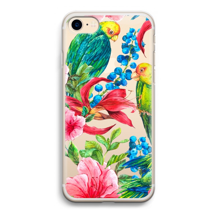 Papegaaien: iPhone 7 Transparant Hoesje