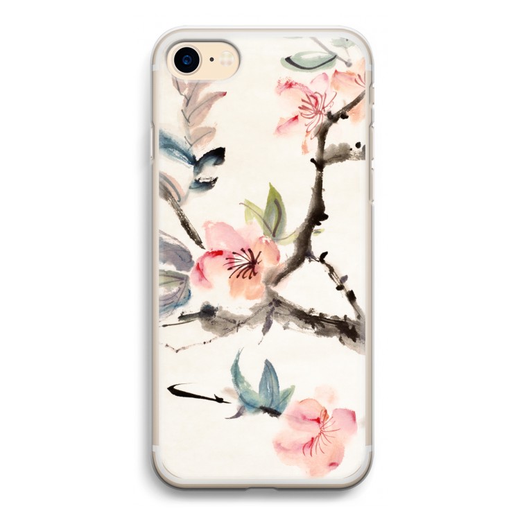 Japanse bloemen: iPhone 7 Transparant Hoesje