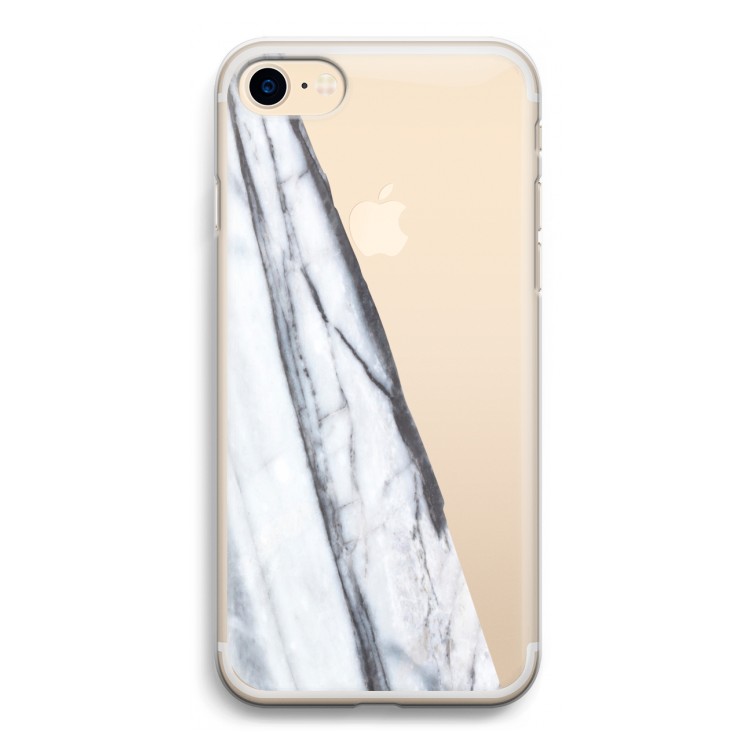 Gestreepte marmer: iPhone 7 Transparant Hoesje
