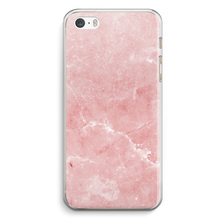 Roze marmer: iPhone 5 / 5S / SE Transparant Hoesje