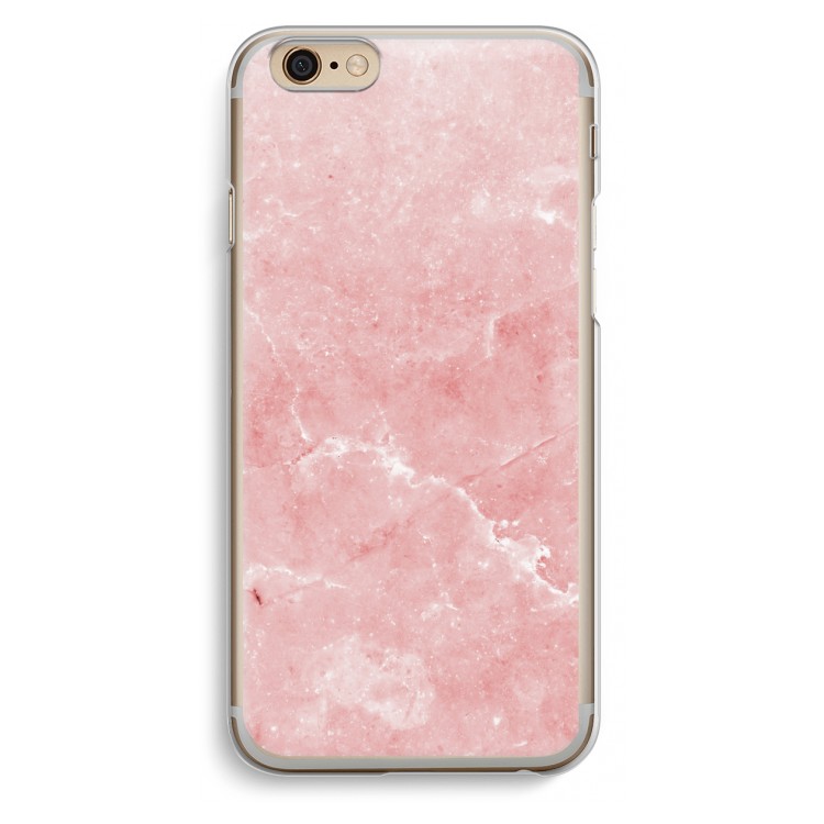 Roze marmer: iPhone 6 / 6S Transparant Hoesje