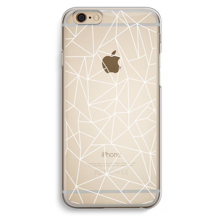 Geometrische lijnen wit: iPhone 6 / 6S Transparant Hoesje