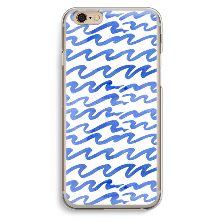 Blauwe golven: iPhone 6 / 6S Transparant Hoesje