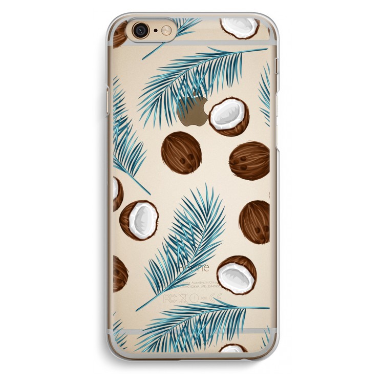 Kokosnoot roze: iPhone 6 / 6S Transparant Hoesje