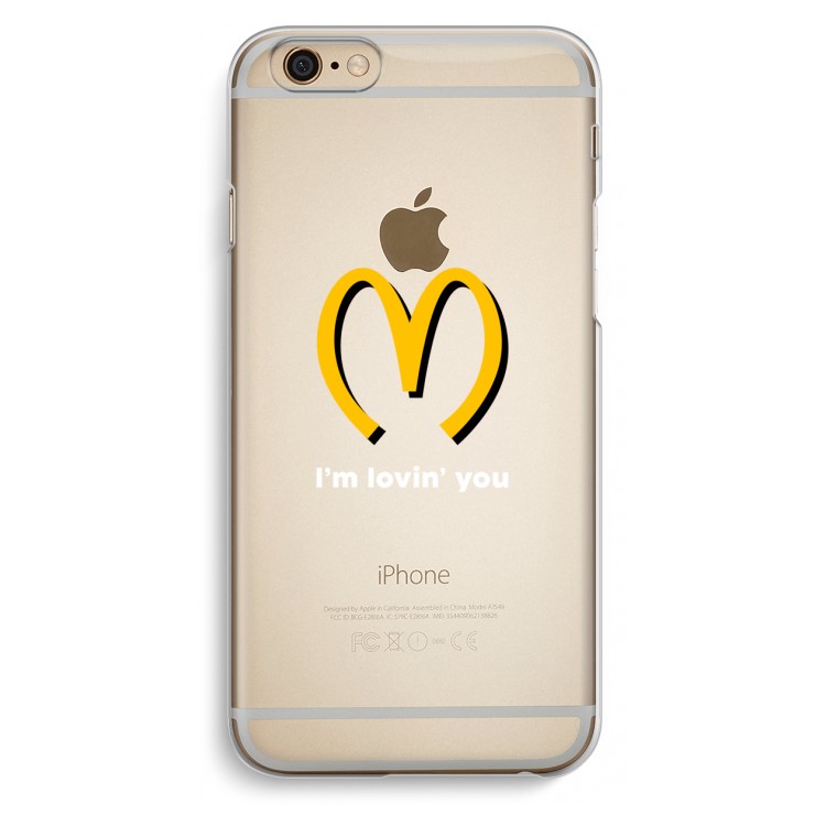 I'm lovin' you: iPhone 6 / 6S Transparant Hoesje