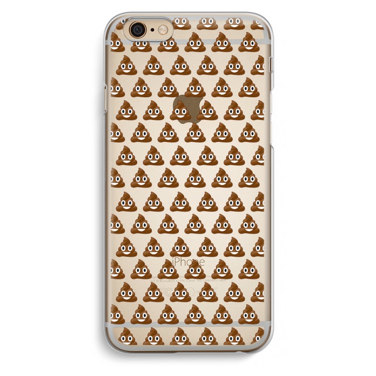 Poop emoji: iPhone 6 / 6S Transparant Hoesje