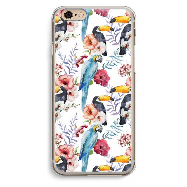 Bloemen tukan: iPhone 6 / 6S Transparant Hoesje