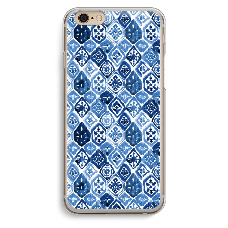 Blauw motief: iPhone 6 / 6S Transparant Hoesje