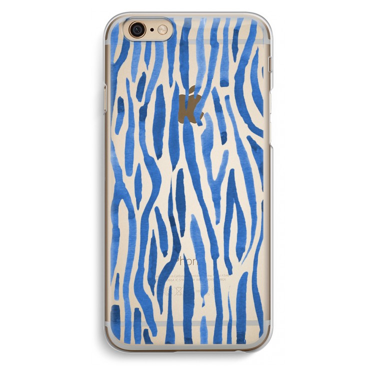 Blauwe nerven: iPhone 6 / 6S Transparant Hoesje