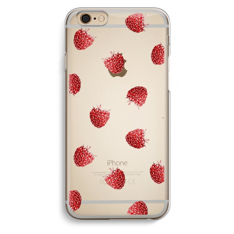 Framboosjes: iPhone 6 / 6S Transparant Hoesje