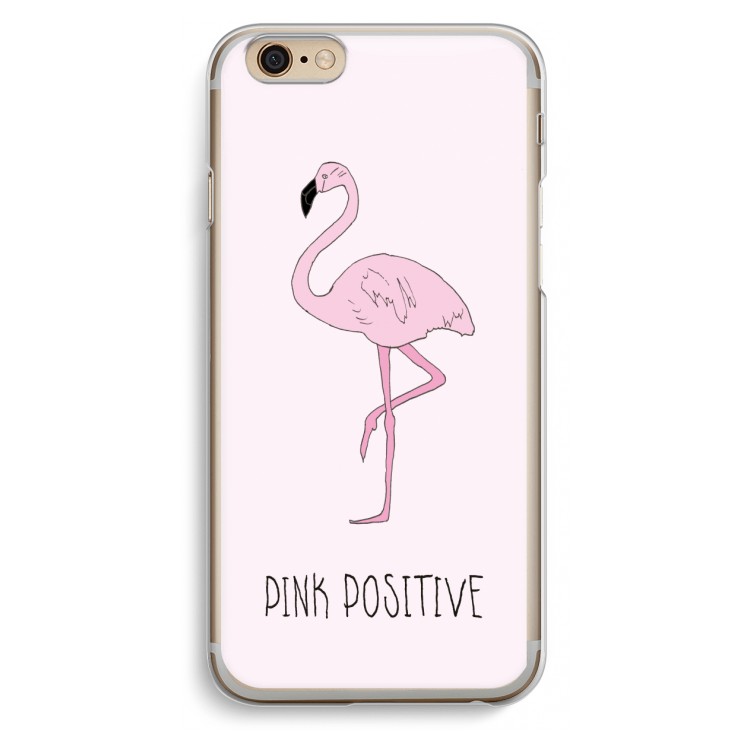 Pink positive: iPhone 6 / 6S Transparant Hoesje