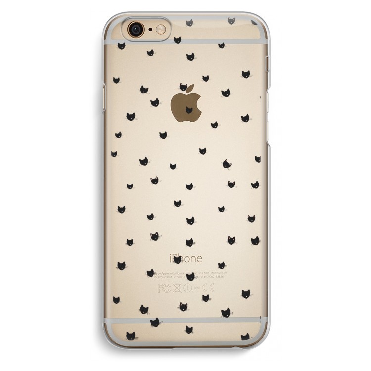 Kleine kattenkopjes: iPhone 6 / 6S Transparant Hoesje