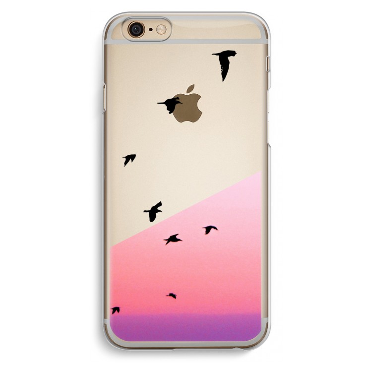 Fly away: iPhone 6 / 6S Transparant Hoesje