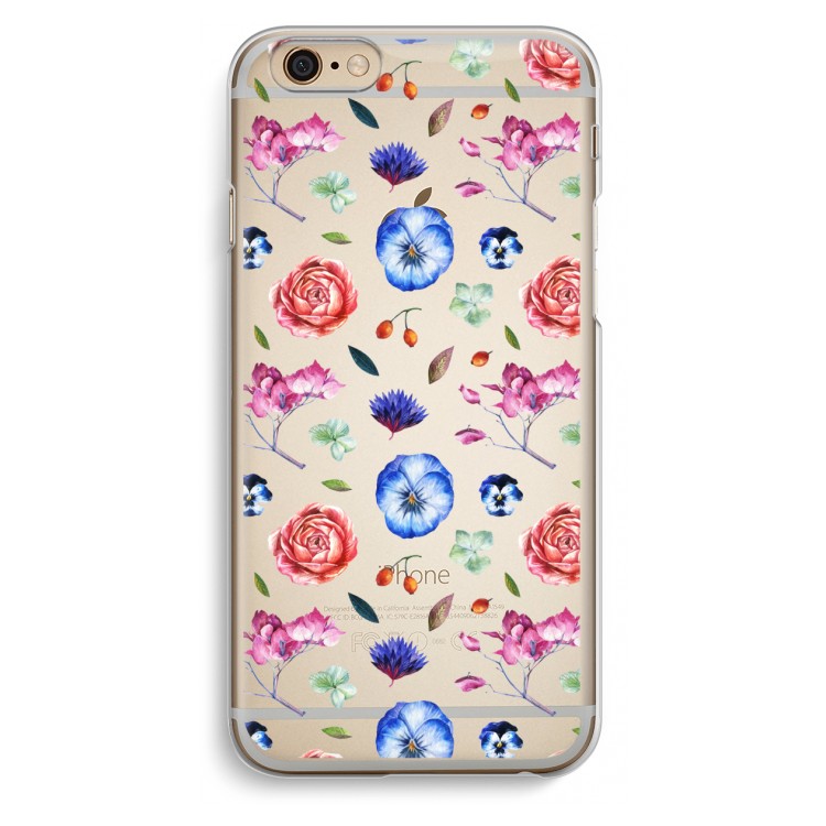 Bloemetjes: iPhone 6 / 6S Transparant Hoesje