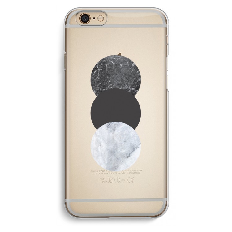Marmeren cirkels: iPhone 6 / 6S Transparant Hoesje