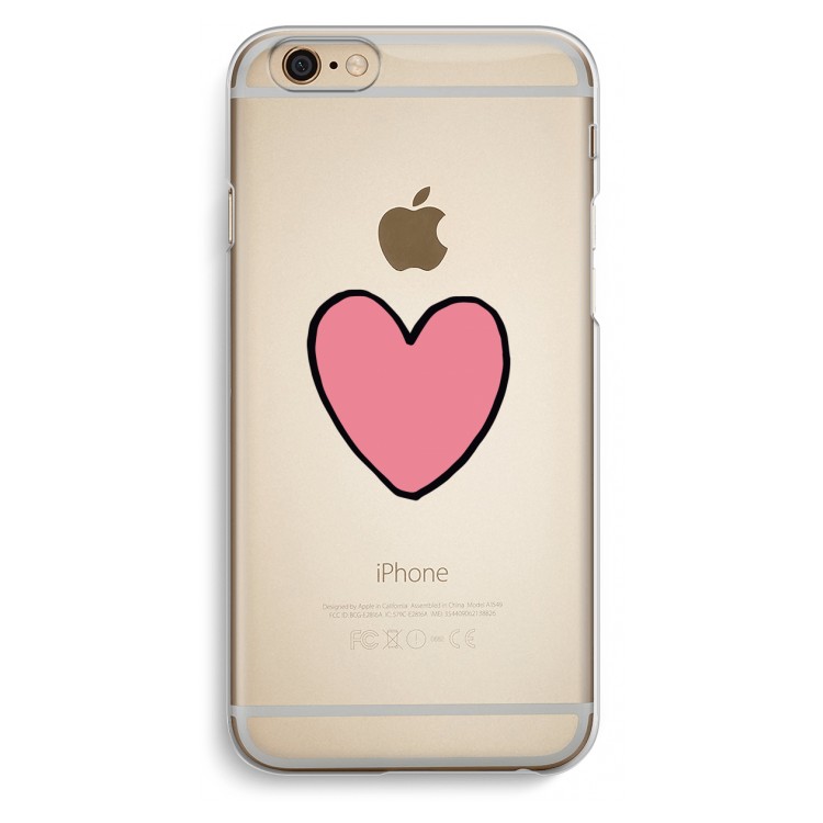 Hartje: iPhone 6 / 6S Transparant Hoesje
