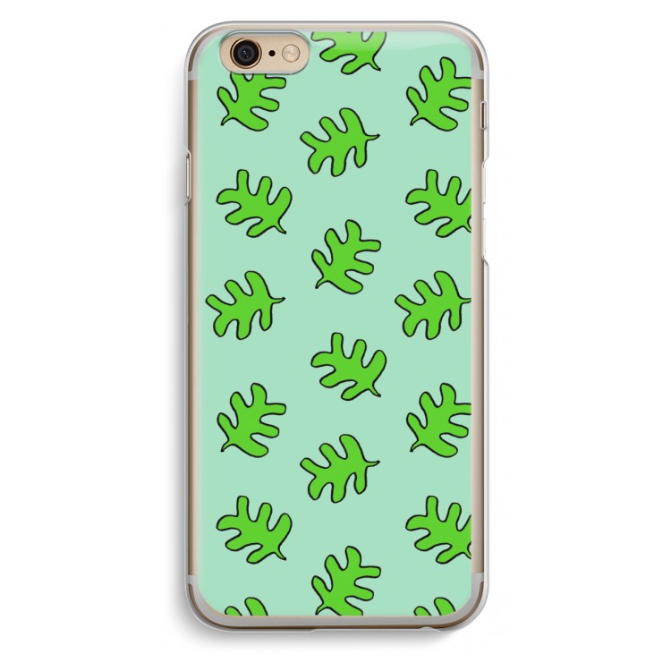 Groene blaadjes: iPhone 6 / 6S Transparant Hoesje