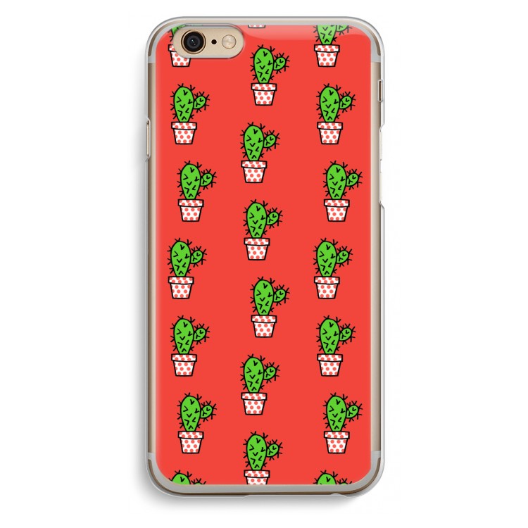 Mini cactus: iPhone 6 / 6S Transparant Hoesje