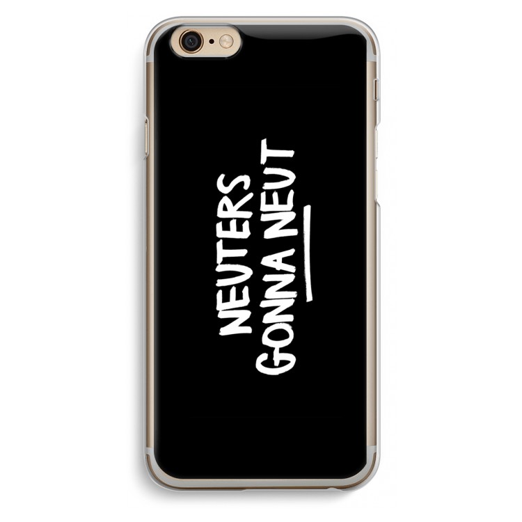 Neuters (zwart): iPhone 6 / 6S Transparant Hoesje