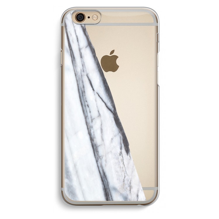 Gestreepte marmer: iPhone 6 / 6S Transparant Hoesje