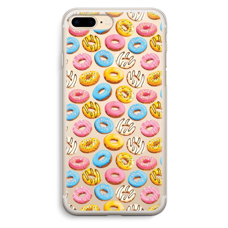 Pink donuts: iPhone 7 Plus Transparant Hoesje