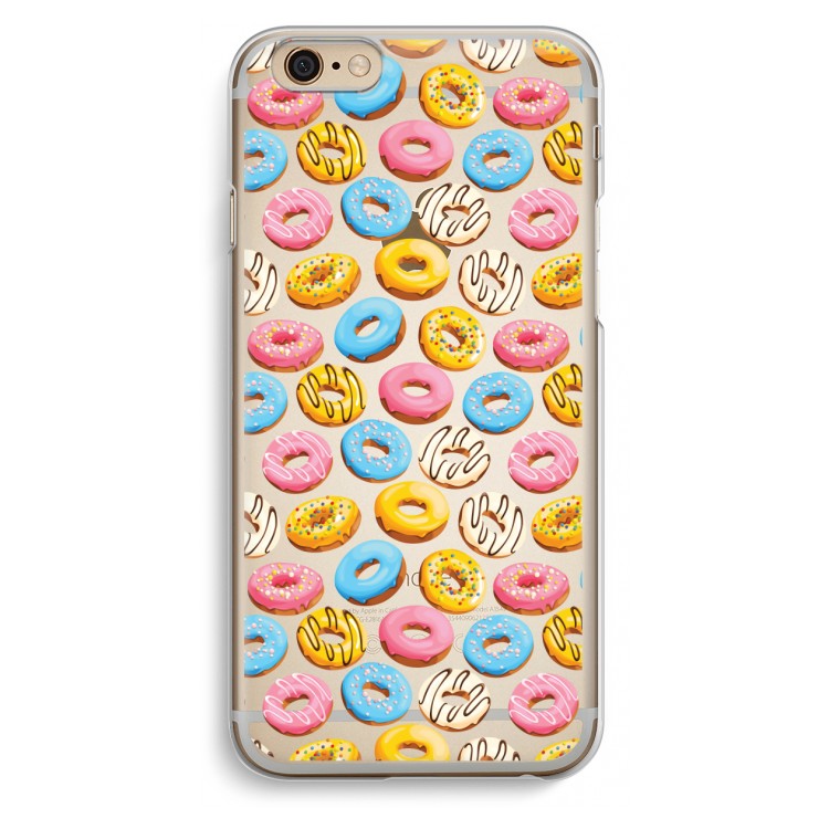 Pink donuts: iPhone 6 / 6S Transparant Hoesje