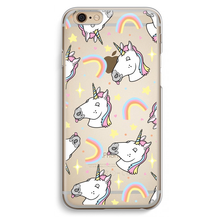 Rainbow Unicorn: iPhone 6 / 6S Transparant Hoesje
