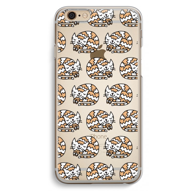 Slapende poes: iPhone 6 / 6S Transparant Hoesje