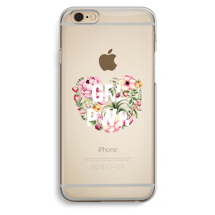 GRL PWR Flower: iPhone 6 / 6S Transparant Hoesje