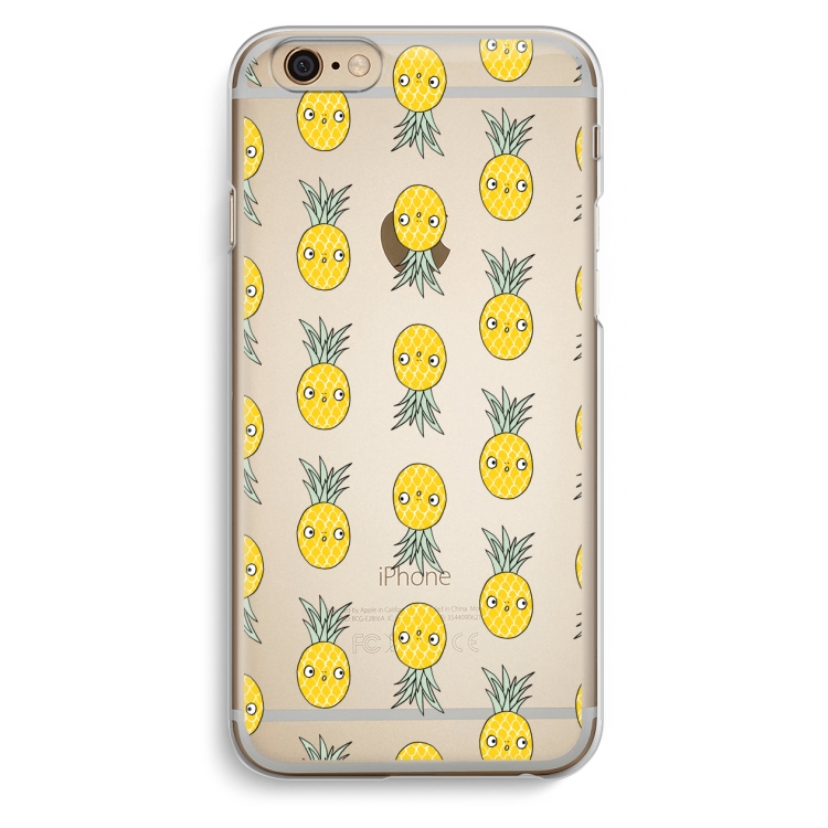 Ananas: iPhone 6 / 6S Transparant Hoesje