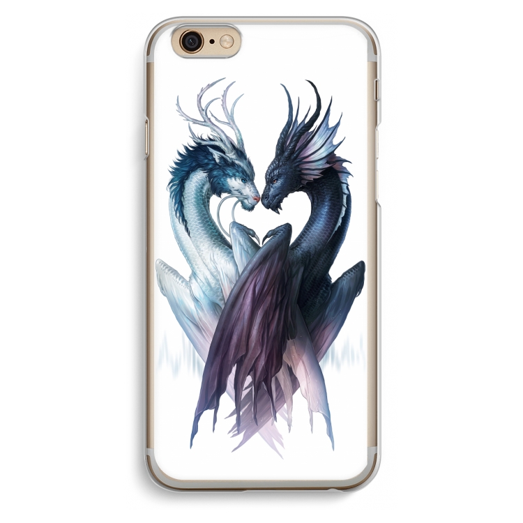 Yin Yang Dragons: iPhone 6 / 6S Transparant Hoesje
