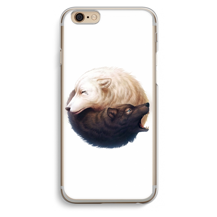 Yin Yang Wolves: iPhone 6 / 6S Transparant Hoesje