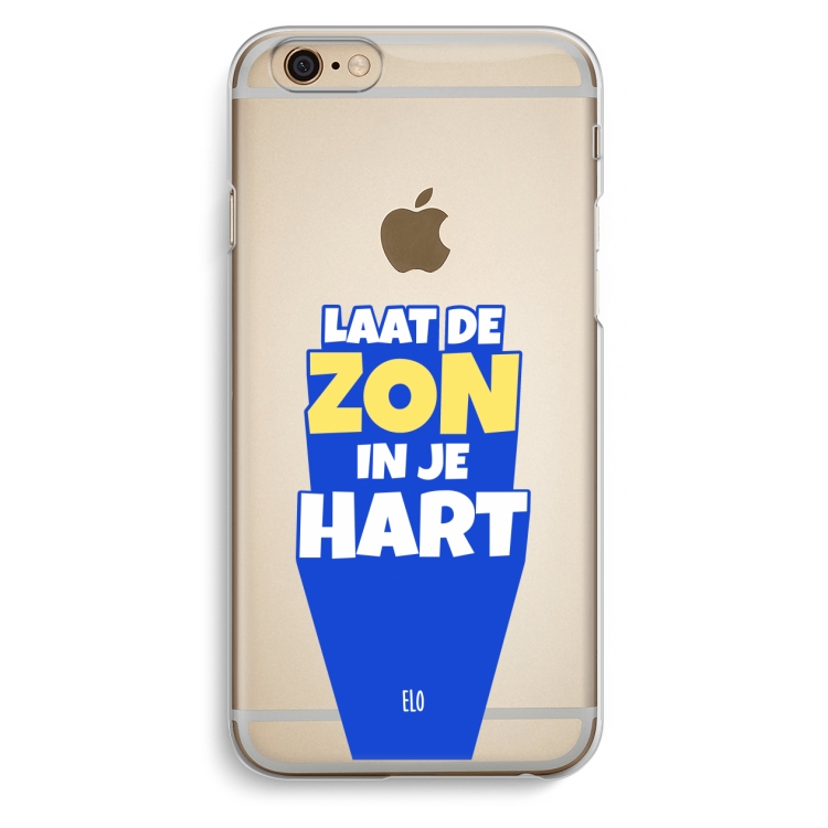 Laat de zon in je hart: iPhone 6 / 6S Transparant Hoesje