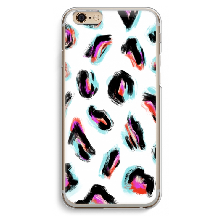 Cheetah color: iPhone 6 / 6S Transparant Hoesje