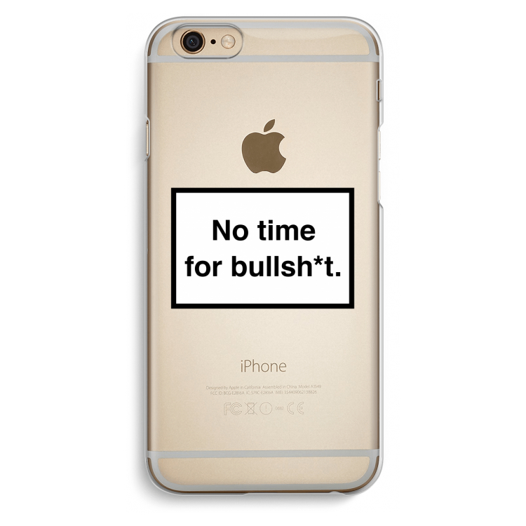 No time: iPhone 6 / 6S Transparant Hoesje