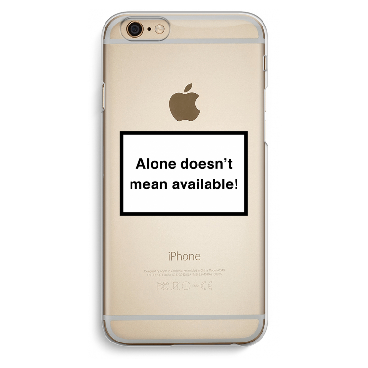 Alone: iPhone 6 / 6S Transparant Hoesje