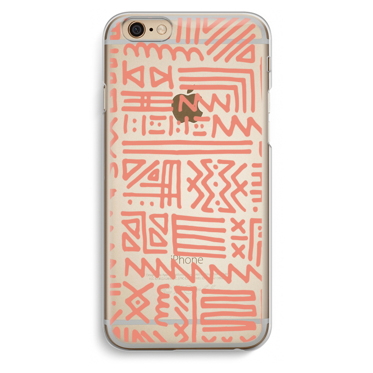 Marrakech Pink: iPhone 6 / 6S Transparant Hoesje
