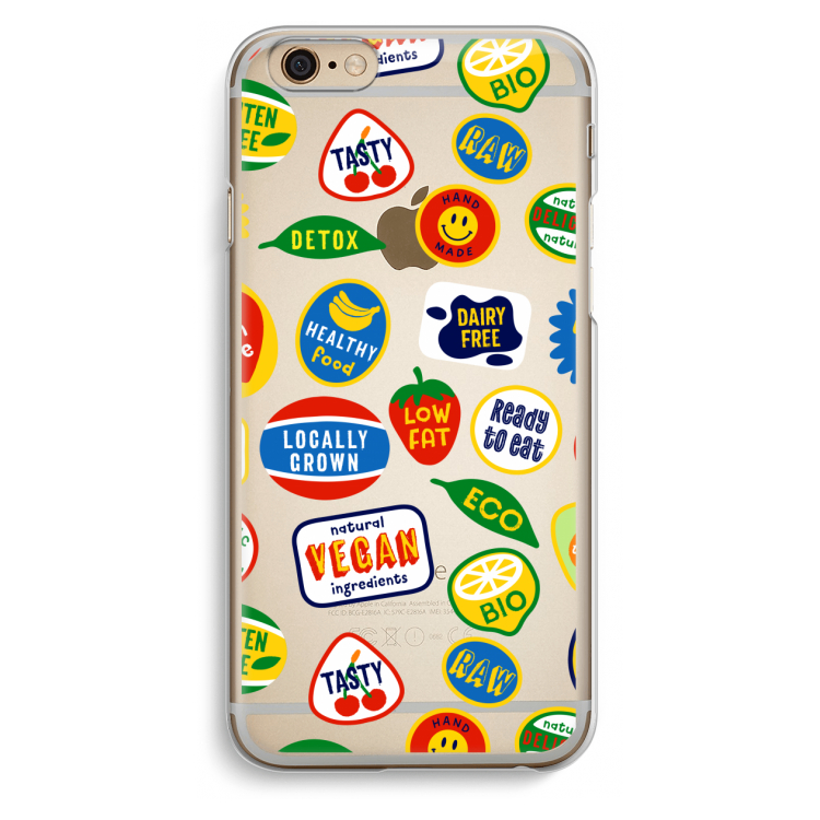 Fruitsticker: iPhone 6 / 6S Transparant Hoesje