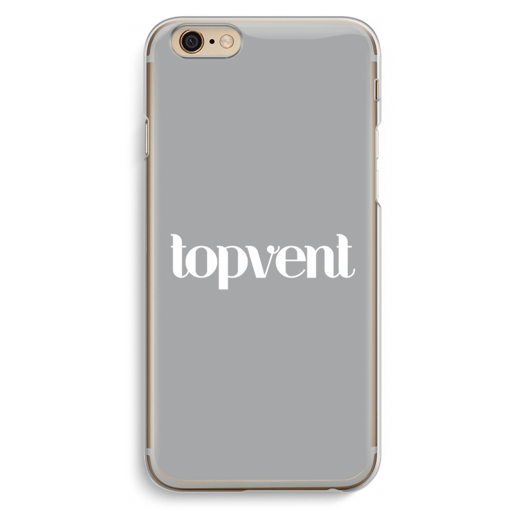 Topvent Grijs Wit: iPhone 6 / 6S Transparant Hoesje