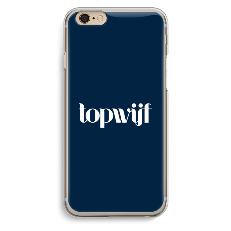 Topwijf Navy: iPhone 6 / 6S Transparant Hoesje