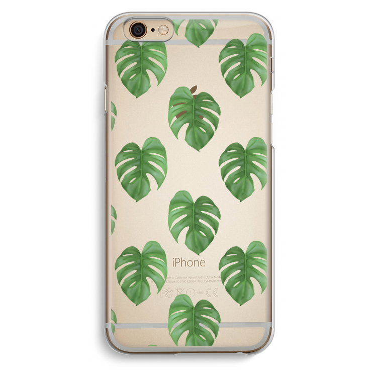 Monstera leaves: iPhone 6 / 6S Transparant Hoesje